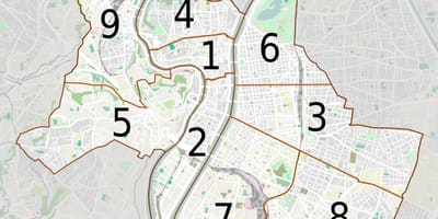ನಕ್ಷೆ ಲಿಯಾನ್ arrondissements
