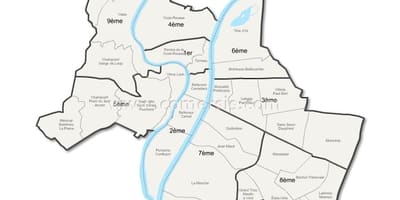 ನಕ್ಷೆ ಲಿಯಾನ್ arrondissement